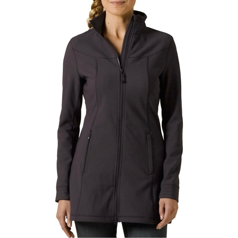 Prana Keva Long Softshell Water Resistant Jacket Purple Size Medium